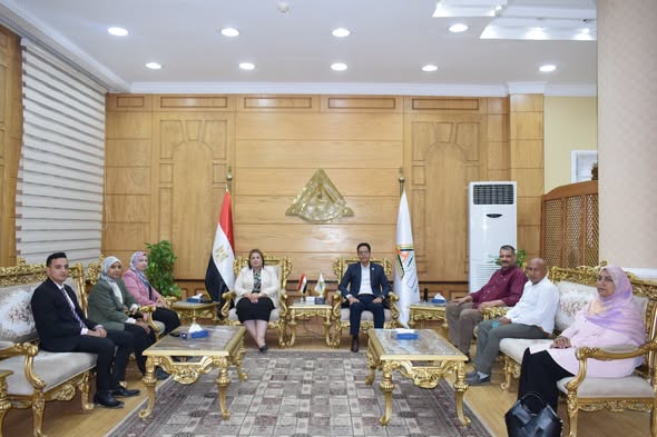 President of Benha University Welcomes National Investment Bank Delegation to Review Progress on New Projects